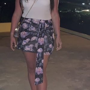 Soft pink and Lilac floral skirt